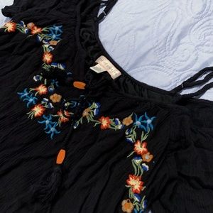 💫Black Boho Off-The-Shoulder Dress